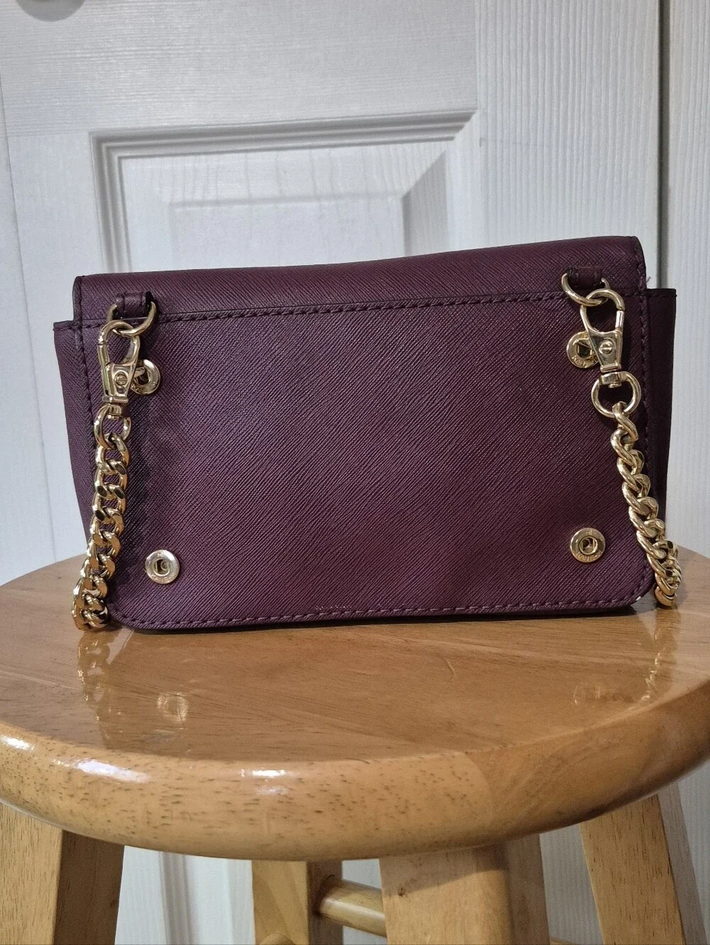 Michael Kors Tina Plum Purple Saffiano Crossbody